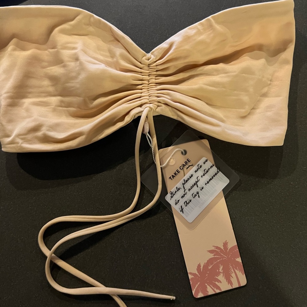 OHPOLLY Sand colored Bikini Top Size XS